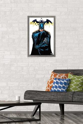 Miniatura 2 de Trends International DC Comics Batman Feature Series - Póster de pared, 22.4 pulgadas de largo x 14.7 W, versión enmarcada de madera de granero