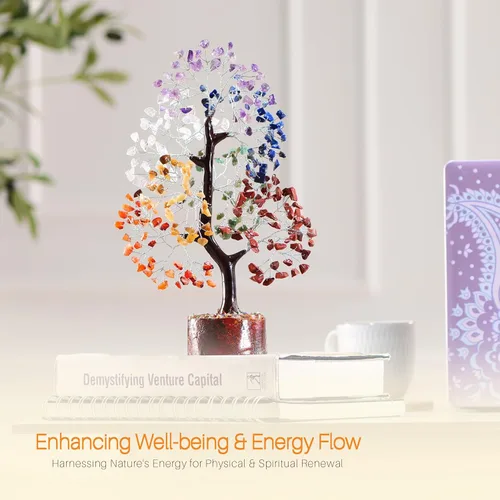 Miniatura 9 de Árbol de 7 Chakras, Cristales y Piedras Curativas, Árbol de la Vida de Chakra Árbol de Cristal para Energía Positiva, Regalos de Cumpleaños