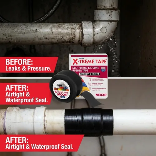 Miniatura 4 de X-Treme Tape MOCAP Cinta Eléctrica de Servicio Pesado, Goma de Silicona Autofusible, Cinta Flexible Impermeable y Aislante, Eléctrica para Negro