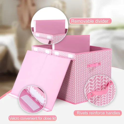 Miniatura 3 de Mayniu Caja de juguetes extra grande con divisores, organizador de almacenamiento de juguetes resistente de 120 litros, cesta para niños, niñas