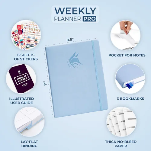 Miniatura 2 de Clever Fox Planner PRO – Planificador de vida semanal y mensual para aumentar la productividad, el manejo del tiempo y alcanzar tus objetivos, 8.5 x