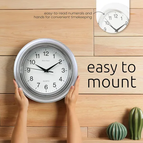 Miniatura 4 de Reloj redondo de pared Kiera Grace Aster, 10 pulgadas