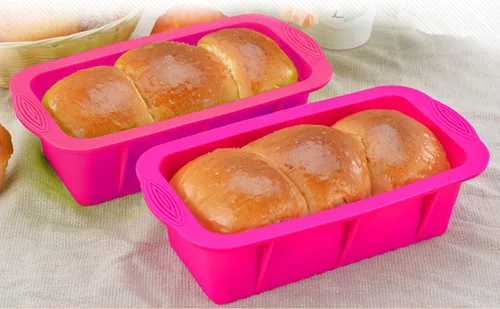 Miniatura 7 de Tosnail Paquete de 3 moldes de silicona antiadherente para pan y molde para pan, 9.75 x 4.75 x 3 pulgadas