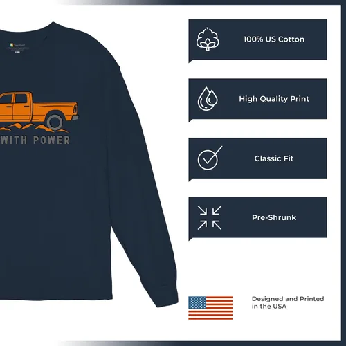 Miniatura 115 de Tee Hunt Camisetas gráficas y camisetas sin mangas para hombre Roll with Power Pickup Truck