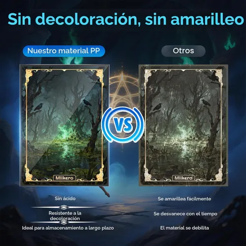Miniatura 3 de 1000 fundas para tarjetas negras, protectores de mazo con fundas mate para cartas, fundas para cartas de intercambio aptas para MTG, TCG y cartas