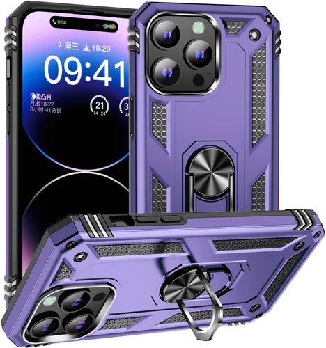 Miniatura 5 de Korecase Funda para iPhone 8, protección de cámara, armadura militar, doble capa, soporte compatible con iPhone 6 6s y iPhone 7 8, color negro