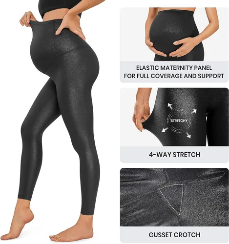 Miniatura 4 de CRZ YOGA Butterluxe - Leggings de maternidad para mujer de 25 28 pulgadas, pantalones de entrenamiento para yoga, embarazo, sobre el vientre