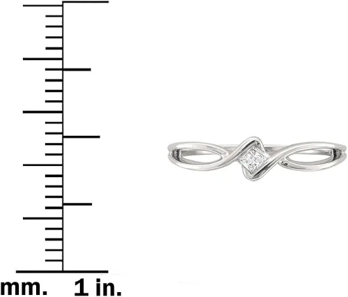 Miniatura 4 de La4ve Diamonds - Anillo de compromiso de diamantes de 110 quilates con corte princesa de 10 quilates (I-J, I1-I2) Anillos de diamantes reales