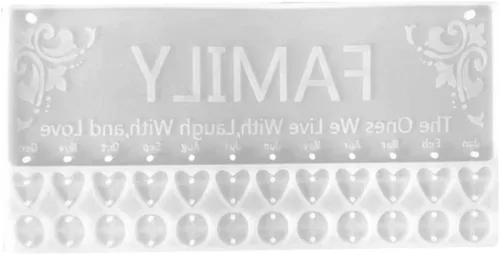EXCEART Molde de silicona para colgar etiquetas de 12.20 x 5.62 x 0.31 pulgadas, molde de fundición de resina de alta transparencia para