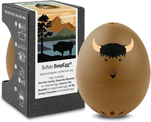 Miniatura 5 de Rooster Beepegg – Temporizador de huevos para hervir huevos – Cocina musical para huevos suaves, medianos y duros – Seguro para alimentos
