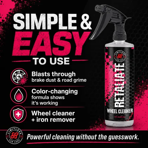 Miniatura 2 de LimitlessCarCare Limpiador de ruedas y removedor de hierro Retaliate 16oz