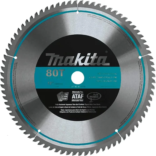 Makita A-93728 Hoja de sierra de inglete pulida micro de 80 dientes de 12 pulgadas