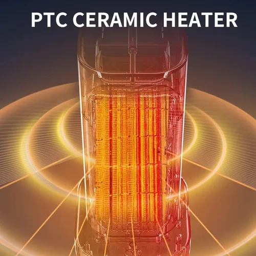 Miniatura 6 de Calentadores de espacio para uso en interiores, calentador eléctrico de 1300 W, calentador de cerámica PTC con termostato, oscilación de 90°, sala