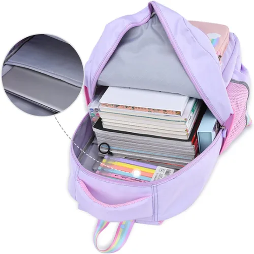 Miniatura 4 de Mochila de unicornio linda mochila para laptop, bolsas de viaje ligeras y duraderas, Azul Patchwork, S