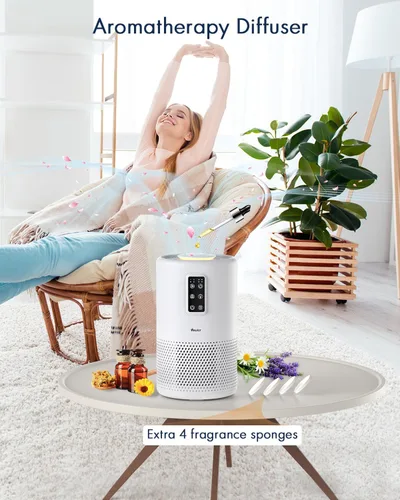 Miniatura 5 de Purificadores de aire para habitación grande del hogar de hasta 1600 pies cuadrados, purificador de aire VEWIOR H13 True HEPA para dormitorio
