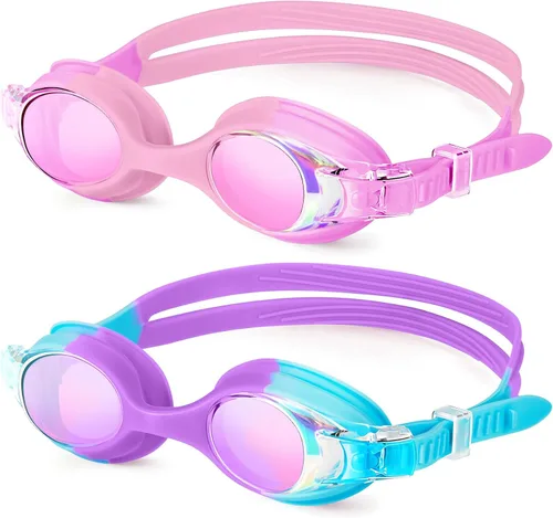 Miniatura 11 de NSSIW Gafas de natación para niños, gafas de natación para niños: gafas de piscina antivaho sin fugas, paquete de 2 unidades de 3 a 16 años