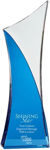Miniatura 5 de Baudville Trofeo grabado personalizado - Cristal de zafiro - Colección