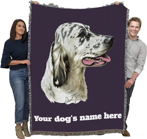 Miniatura 28 de Pure Country Weavers Manta tejida English Setter Blue BG por Robert May - Manta de tapiz de algodón, fabricada en los Estados Unidos, 72 x 54