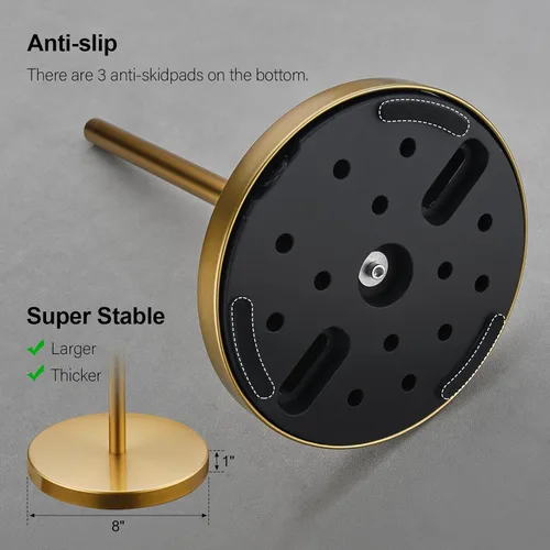 Miniatura 8 de BAGNOLUX Soporte de papel higiénico de baño con reserva, pedestal resistente de acero inoxidable SUS304 para rollo de papel higiénico a prueba