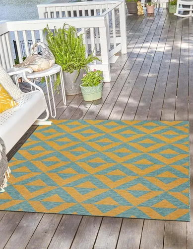 Miniatura 29 de Unique Loom Jill Zarin Outdoor Collection - Alfombra rectangular (2 pies 2 pulgadas x 3 pies 1 pulgadas, rectangular, beige y marrón)