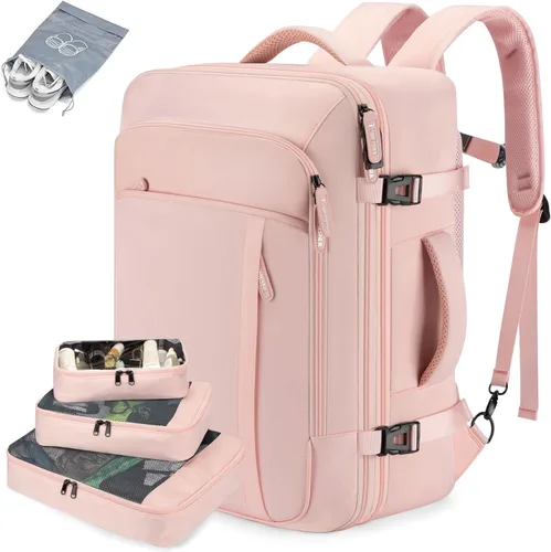 Miniatura 8 de Lumesner Mochilas de viaje de mano, extra grandes de 40 litros aprobadas para vuelos para hombres y mujeres, mochila de maleta expandible, Grande