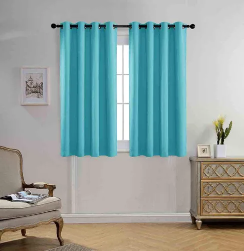 Miniatura 37 de Miuco paneles de cortina de oscurecimiento con arandelas, cortinas opacas con textura para salón, juego de 2