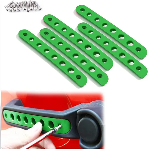 Miniatura 10 de Insertos de Cubierta de Manijas de Puerta Lateral Trim Compatible con Accesorios Jeep Wrangler JK JKU Liberty Sahara y Unlimited 2007-2018 Manijas