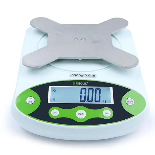 Miniatura 4 de U.S. Solid Balanza analítica digital 4.4 lbs x 0.00 oz, báscula de laboratorio de alta precisión, peso de calibración de 17.64 oz, 10