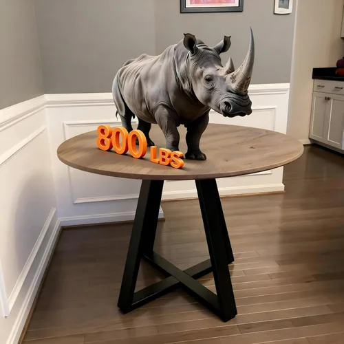 Miniatura 2 de FUSHIAIPTC Patas de metal para mesa auxiliar de 28 pulgadas, patas de mesa de comedor resistentes de 800 libras con ventosas y agujeros