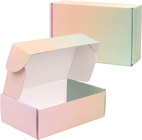 Miniatura 20 de Paquete de 30 cajas de envío pequeñas de 6 x 4 x 1.6 pulgadas, cajas de cartón corrugado rosa para embalaje, envío y correo para pequeñas empresas