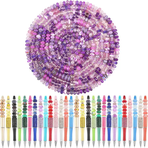 Miniatura 31 de ZYEHXED 60 Piezas Cuentas Negras de Agujero Grande, Cuentas Grandes de Artesanía Europea, Cuenta de Lampwork Murano de Agujero Grande, Cuenta