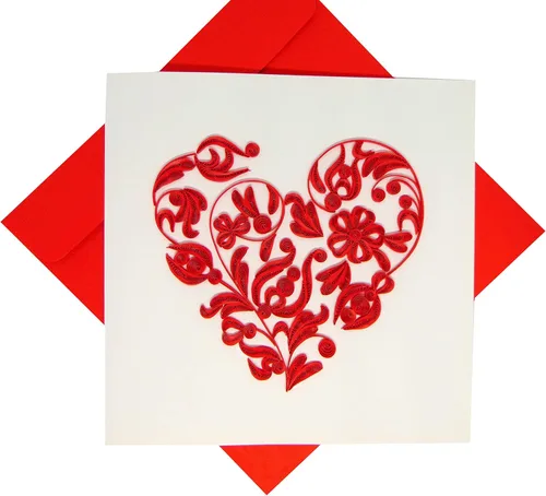 Miniatura 14 de GREENHANDSHAKE Art 4 corazones, tarjeta de felicitación de arte quilling para cumpleaños, día de San Valentín, día de la madre, aniversario