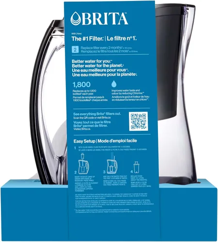 Miniatura 3 de Jarra con filtro de agua Brita Marina, 8 vasos, Negro