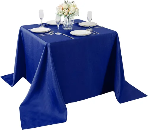 Miniatura 115 de Cupuamon - Mantel rectangular de 60 x 84 pulgadas, tela de poliéster lavable para decoración de bodas, fiestas, cenas y banquetes