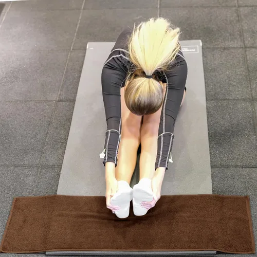 Miniatura 7 de NUKURA Toalla de sudor de gimnasio de 12 x 40 pulgadas, 450 GSM, 100% algodón, alta absorción, entrenamiento extrasuave y de secado rápido, yoga