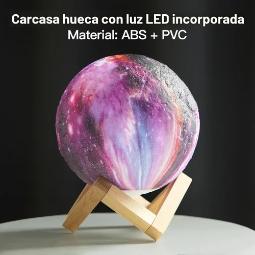 Miniatura 6 de BRIGHTWORLD Lámpara de luna, lámpara Galaxy, 5.9 pulgadas, 16 colores, LED 3D, luz de luna, control remoto y táctil, luz nocturna de luna