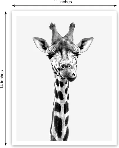 Miniatura 8 de 4 Piece Safari Zoo Animal Nursery Set, Neutral Wall Decor, Kids Bedroom, Children's Room Animal Print Collage 4 Piece Set, 11 x 14 inches each