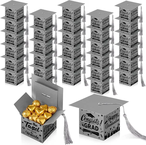 Miniatura 18 de TaoBary 30 cajas de dulces de graduación 2026, decoraciones de graduación, regalos de fiesta, caja de gorra de graduación con borla para suministros