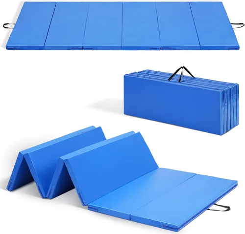 Miniatura 9 de ZENOVA Colchoneta de gimnasia 6'x3'x2''/4'x8'x2'' Colchoneta de ejercicio Colchoneta de gimnasio para aeróbicos en casa Entrenamiento Colchoneta
