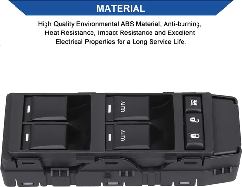 Miniatura 6 de Obaee Interruptor eléctrico de ventana compatible con Jeep Commander/Grand Cherokee 2006-2010, Chrysler Aspen/Chrysler 200/300/Sebring, Dodge