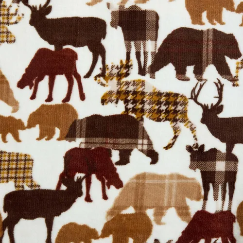 Miniatura 5 de Eddie Bauer - Oversized Throw Blanket 50x70, Reversible Plush Blanket for Couch or Bed, Animal Print Room Decor (Animal Plaid Brown)