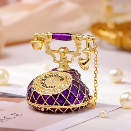Miniatura 60 de QIFU Caja de baratija pintada a mano con bisagras, regalo único para la familia