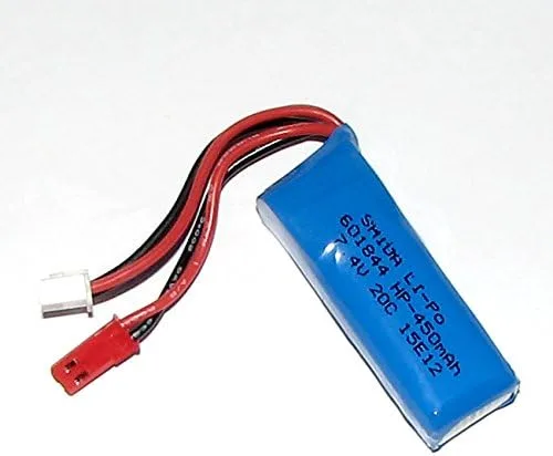Miniatura 7 de 7.4V/2S 450mAh 20C LiPO batería JST Plug