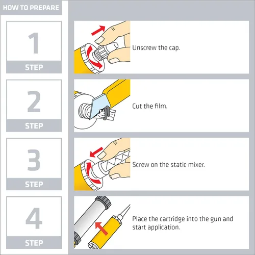 Miniatura 4 de SIKA AnchorFix-2 Adhesivo de anclaje súper resistente, sistema de dos componentes para varillas roscadas en hormigón, 10.1 onzas líquidas, curado
