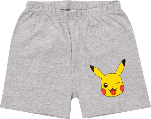 Miniatura 6 de Pokemon Pikachu Cara Gris Amarillo Niños Niños Pijamas Conjunto de Ropa de Dormir