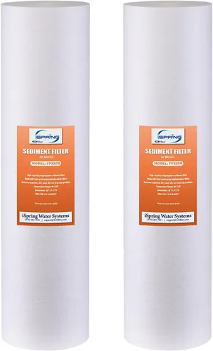 Miniatura 7 de iSpring FCRC25B - Cartucho de repuesto de filtro de agua de alta capacidad de 20 x 4.5 pulgadas, reductor de plomo, blanco, 1 unidad (paquete de 1)