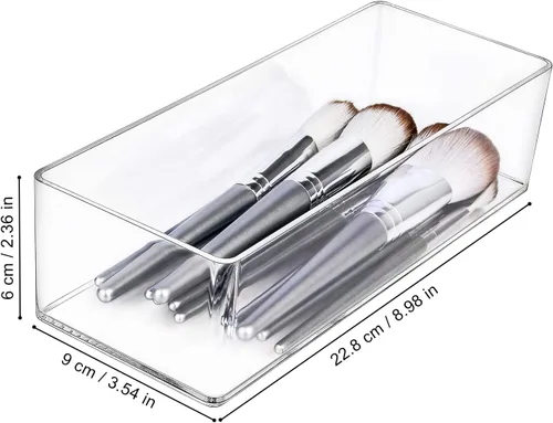Miniatura 2 de JessLab Organizador de acrílico, organizador de baño para cajón, vitrinas de cosméticos para tocador, encimera, escritorio, cocina y almacenamiento