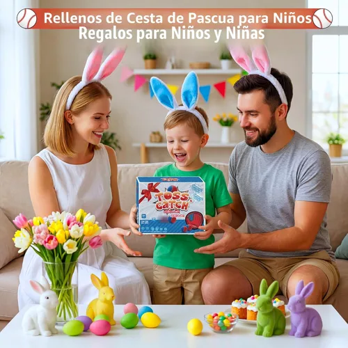 Miniatura 6 de Juego de pelota para tirar y atrapar, guantes de béisbol para niños pequeños y juguetes de pelota para atrapar, juegos al aire libre para niños