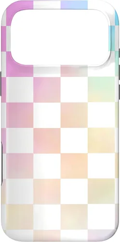 Miniatura 22 de Pastel Rainbow Checkerboard Checker Checked Pattern Case for iPhone 17
