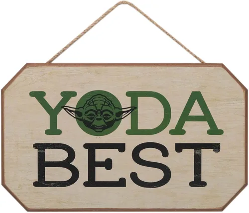 Miniatura 21 de Disney Star Wars: The Mandalorian Baby Yoda Force es fuerte con este pequeño colgante de madera decoración de pared - Grogu, el niño Negro